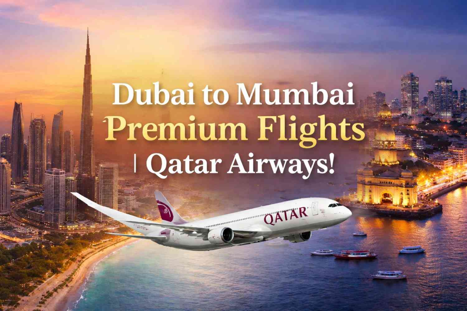 Dubai to Mumbai Premium Flights | Qatar Airways!